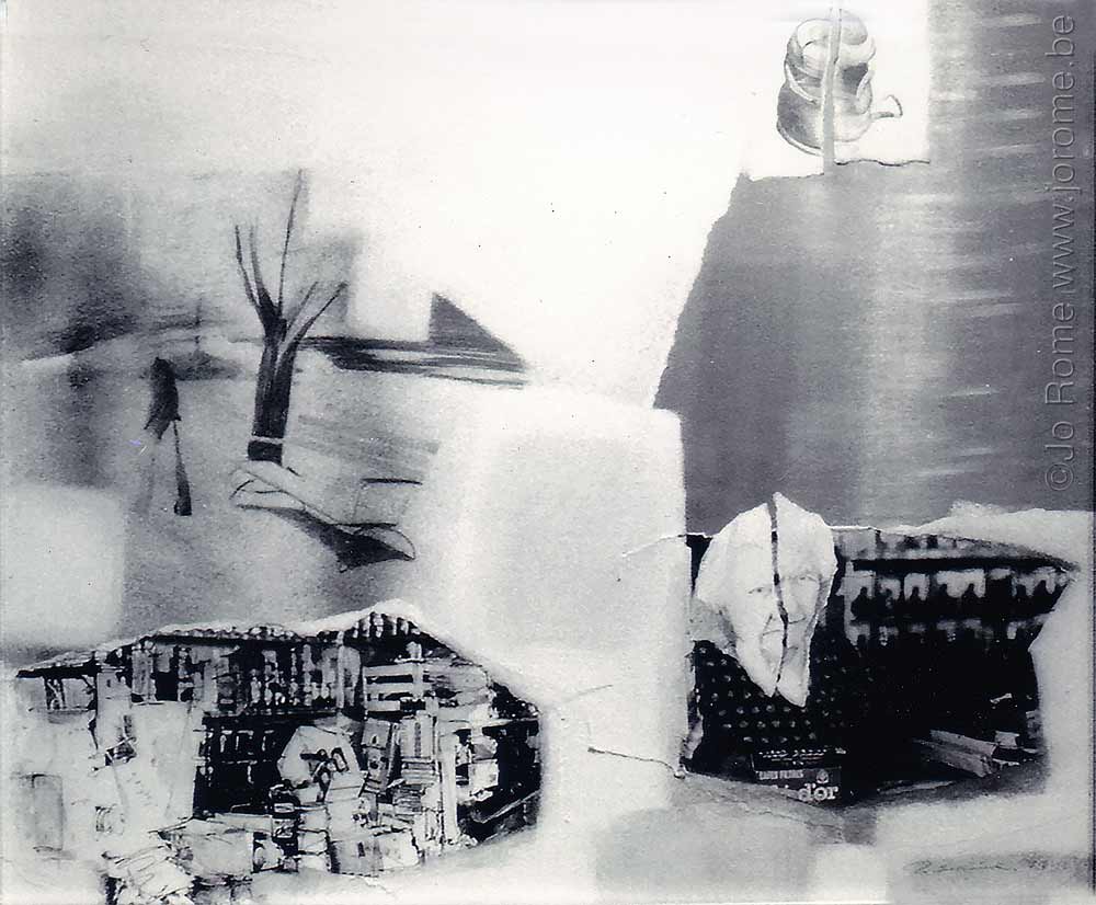 Dessins brûlés et photos déchirées, artiste à Liège