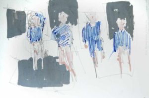 Les peintres belges — croquis préparatoire, Jo Rome