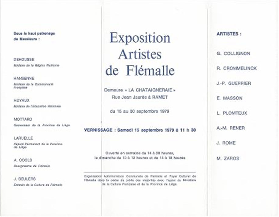 Exposition artistes de Flémalle, 1979